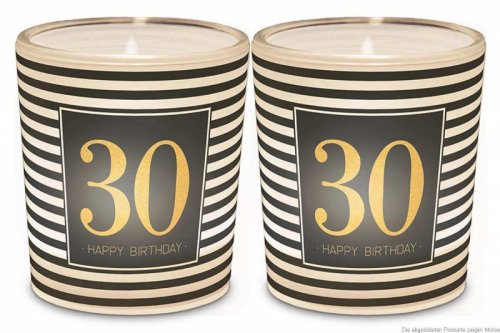 30 Happy Birthday Ein Licht für Dich kleines Windlicht