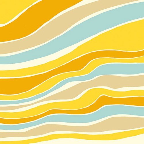 Wellen gelb Servietten 33x33 cm
